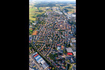 Vue aérienne de Vue de la ville du centre-ville à Bad Saulgau dans le département Bade-Wurtemberg, Allemagne