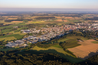 Vue aérienne de Parc industriel et implantation d'entreprises à Bad Saulgau dans le département Bade-Wurtemberg, Allemagne