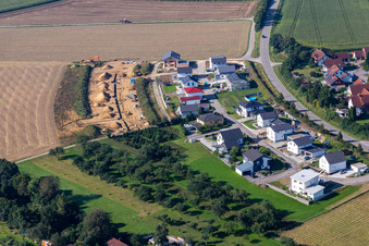Vue aérienne de Nouvelle zone de développement Dinkelweg à Dürnau dans le département Bade-Wurtemberg, Allemagne