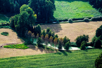 Vue aérienne de Niers à Wachtendonk dans le département Rhénanie du Nord-Westphalie, Allemagne