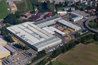 Image drone de Sites de production de Liebherr-Mischtechnik GmbH à le quartier Kürnbach in Bad Schussenried dans le département Bade-Wurtemberg, Allemagne