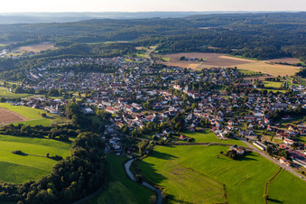Vue aérienne de Bingen dans le département Bade-Wurtemberg, Allemagne