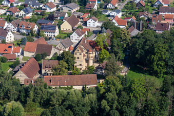Vue aérienne de Château Grüningen à le quartier Grüningen in Riedlingen dans le département Bade-Wurtemberg, Allemagne