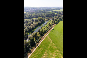 Vue aérienne de Danube à Riedlingen dans le département Bade-Wurtemberg, Allemagne