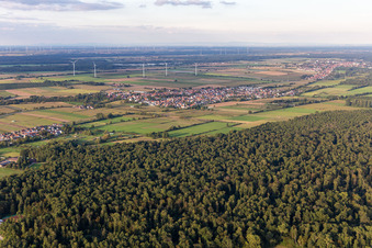 Image drone de Minfeld dans le département Rhénanie-Palatinat, Allemagne