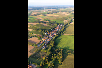 Vollmersweiler dans le département Rhénanie-Palatinat, Allemagne depuis l'avion