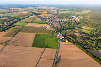 Quartier Schaidt in Wörth am Rhein dans le département Rhénanie-Palatinat, Allemagne vue du ciel