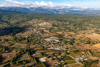 Vue aérienne de Fayence dans le département Var, France