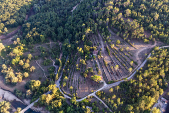 Callian dans le département Var, France depuis l'avion