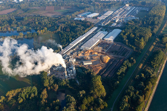 Photographie aérienne de Matériau à base de bois Nolte à Germersheim dans le département Rhénanie-Palatinat, Allemagne