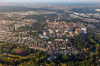 Photographie aérienne de Germersheim dans le département Rhénanie-Palatinat, Allemagne