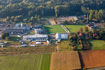 Vue aérienne de TSV Fortuna Billigheim Ingenheim eV et Riding and Driving Club e. V. Billigheim à le quartier Billigheim in Billigheim-Ingenheim dans le département Rhénanie-Palatinat, Allemagne