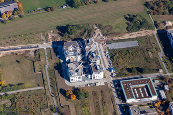 Quartier Rintheim in Karlsruhe dans le département Bade-Wurtemberg, Allemagne depuis l'avion