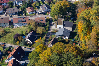 Photographie aérienne de Rue Wilhelm-Roether à le quartier Langensteinbach in Karlsbad dans le département Bade-Wurtemberg, Allemagne