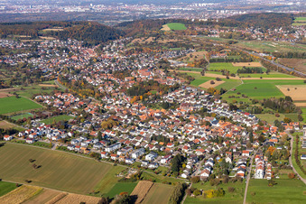 Vue oblique de Quartier Palmbach in Karlsruhe dans le département Bade-Wurtemberg, Allemagne