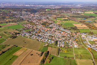 Quartier Palmbach in Karlsruhe dans le département Bade-Wurtemberg, Allemagne d'en haut