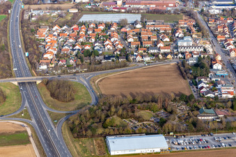 Vue aérienne de Quartier Dannstadt in Dannstadt-Schauernheim dans le département Rhénanie-Palatinat, Allemagne