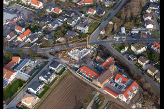 Vue aérienne de Chantier Mühltorstraße-Maxdorfer Straße à Lambsheim dans le département Rhénanie-Palatinat, Allemagne