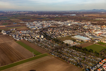Vue aérienne de Anneau Nord à Frankenthal dans le département Rhénanie-Palatinat, Allemagne
