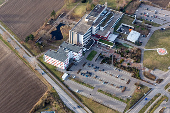 Vue aérienne de Clinique de la ville à Frankenthal dans le département Rhénanie-Palatinat, Allemagne