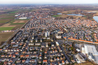 Quartier Roxheim in Bobenheim-Roxheim dans le département Rhénanie-Palatinat, Allemagne hors des airs