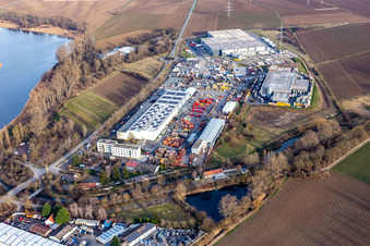 Quartier Roxheim in Bobenheim-Roxheim dans le département Rhénanie-Palatinat, Allemagne vue d'en haut