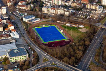 Vue aérienne de Jahnwiese à Worms dans le département Rhénanie-Palatinat, Allemagne