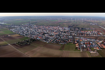 Quartier Pfeddersheim in Worms dans le département Rhénanie-Palatinat, Allemagne hors des airs