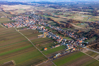Erpolzheim dans le département Rhénanie-Palatinat, Allemagne vue d'en haut