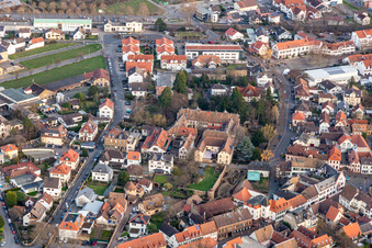 Vue aérienne de Château Deidesheim à Deidesheim dans le département Rhénanie-Palatinat, Allemagne