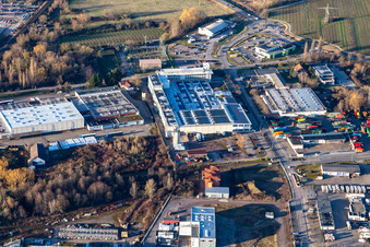 Vue aérienne de Biffar GmbH & Co. KG à Edenkoben dans le département Rhénanie-Palatinat, Allemagne