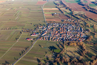 Vue oblique de Venningen dans le département Rhénanie-Palatinat, Allemagne