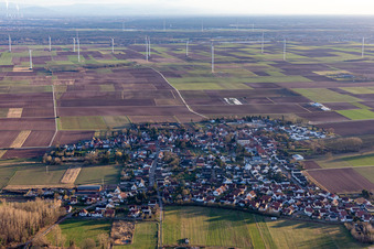 Knittelsheim dans le département Rhénanie-Palatinat, Allemagne vue d'en haut