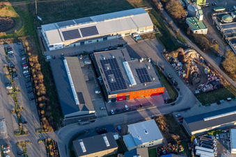 Vue aérienne de MTD Metalltechnik Dirion à Rülzheim dans le département Rhénanie-Palatinat, Allemagne