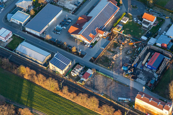 Vue aérienne de Nouveau matin à Rheinzabern dans le département Rhénanie-Palatinat, Allemagne