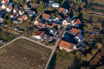 Vue aérienne de Hôtel Landau Maison d'hôtes Kleine Kalmit à le quartier Arzheim in Landau in der Pfalz dans le département Rhénanie-Palatinat, Allemagne