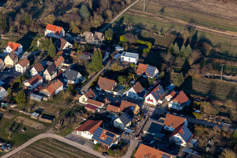 Vue aérienne de Rue Prinz-Eugen à le quartier Arzheim in Landau in der Pfalz dans le département Rhénanie-Palatinat, Allemagne