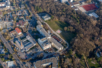 Vue aérienne de Hôpital Landau-Southern Wine Road GmbH, Centre cardiaque de Landau à Landau in der Pfalz dans le département Rhénanie-Palatinat, Allemagne
