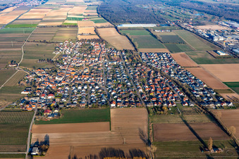 Vue aérienne de Bornheim dans le département Rhénanie-Palatinat, Allemagne