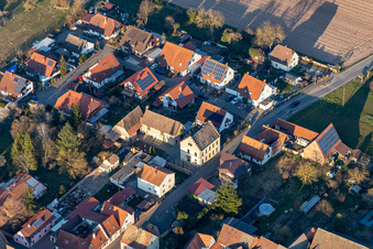 Vue aérienne de Maison à pignon Renaissance dans la rue U. à Westheim dans le département Rhénanie-Palatinat, Allemagne