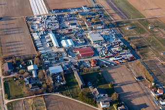 Vue aérienne de SBN GbR Pierres Naturelles et Transport, Kail Logistik GmbH à Lingenfeld dans le département Rhénanie-Palatinat, Allemagne