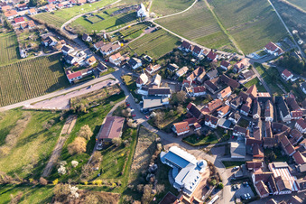 Vue aérienne de Terrasses du Palatinat méridional à le quartier Gleiszellen in Gleiszellen-Gleishorbach dans le département Rhénanie-Palatinat, Allemagne