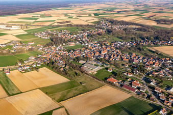Riedseltz dans le département Bas Rhin, France hors des airs