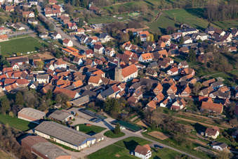 Riedseltz dans le département Bas Rhin, France vue d'en haut