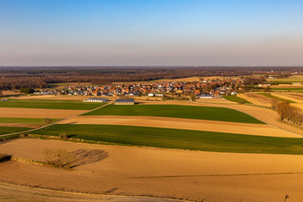 Niederlauterbach dans le département Bas Rhin, France vue d'en haut