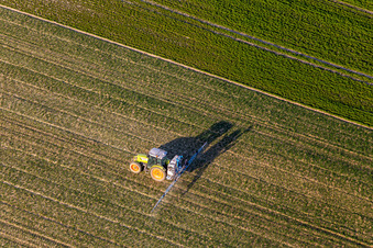 Vue aérienne de Demande de protection des végétaux à Niederlauterbach dans le département Bas Rhin, France