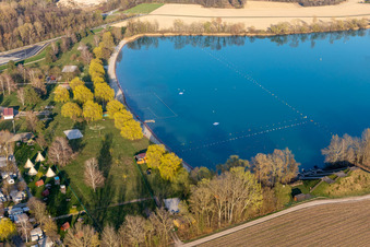Photographie aérienne de Camping Municipal des Mouettes à Lauterbourg dans le département Bas Rhin, France