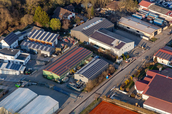 Vue aérienne de Taktifol à Neuburg am Rhein dans le département Rhénanie-Palatinat, Allemagne