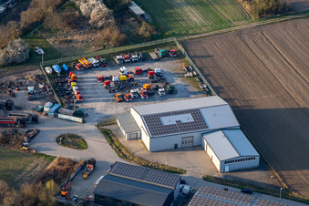 Vue aérienne de Électroline de Michael Karch GmbH à Hagenbach dans le département Rhénanie-Palatinat, Allemagne