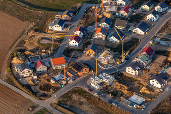 Nouvelle zone de développement K2 à Kandel dans le département Rhénanie-Palatinat, Allemagne depuis l'avion